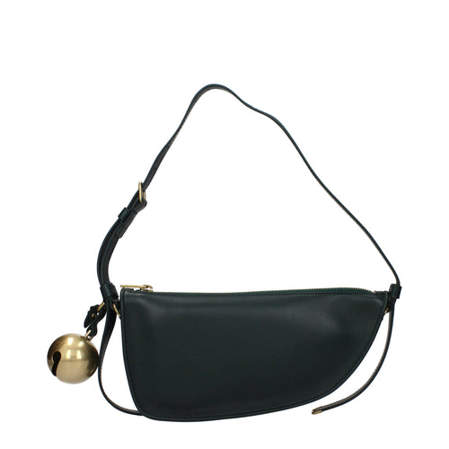 Burberry Green Leather Shoulder Bag Burberry