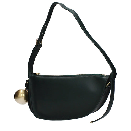 Burberry Green Leather Shoulder Bag Burberry