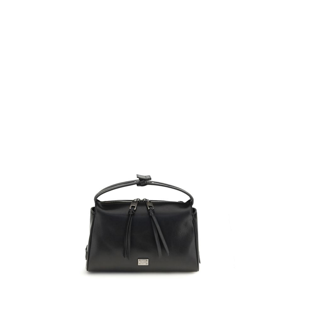 Dolce & Gabbana Black Calf Leather Bos Taurus Handbag Dolce & Gabbana