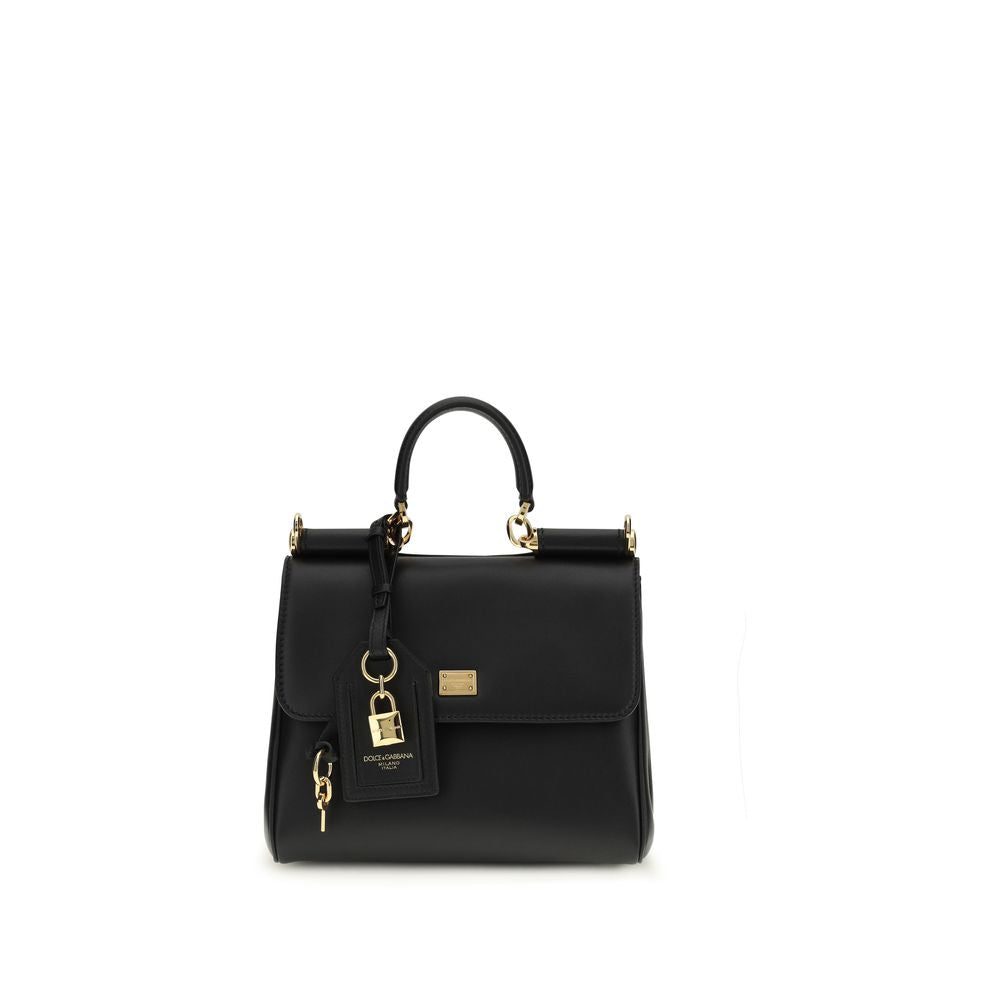Dolce & Gabbana Black Calf Leather Bos Taurus Shoulder Bag Dolce & Gabbana
