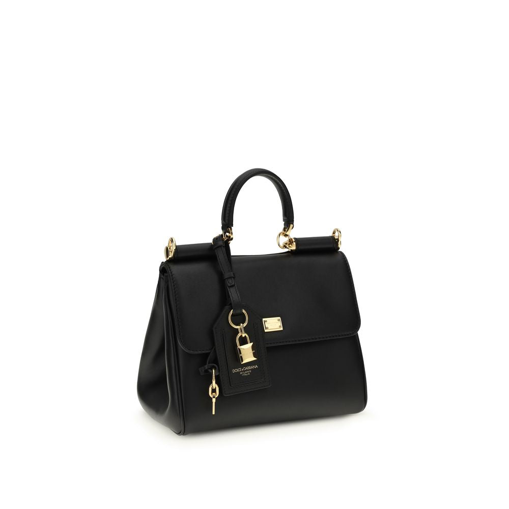 Dolce & Gabbana Black Calf Leather Bos Taurus Shoulder Bag Dolce & Gabbana