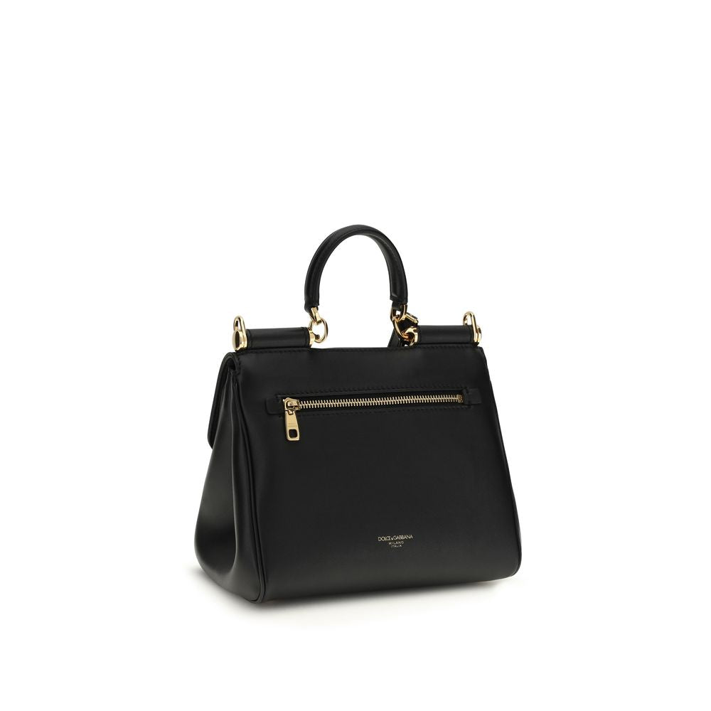 Dolce & Gabbana Black Calf Leather Bos Taurus Shoulder Bag Dolce & Gabbana