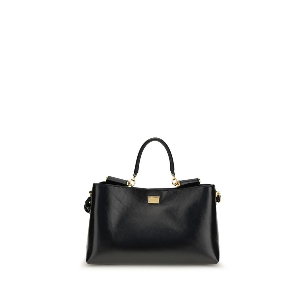 Dolce & Gabbana Black Calf Leather Bos Taurus Shoulder Bag Dolce & Gabbana