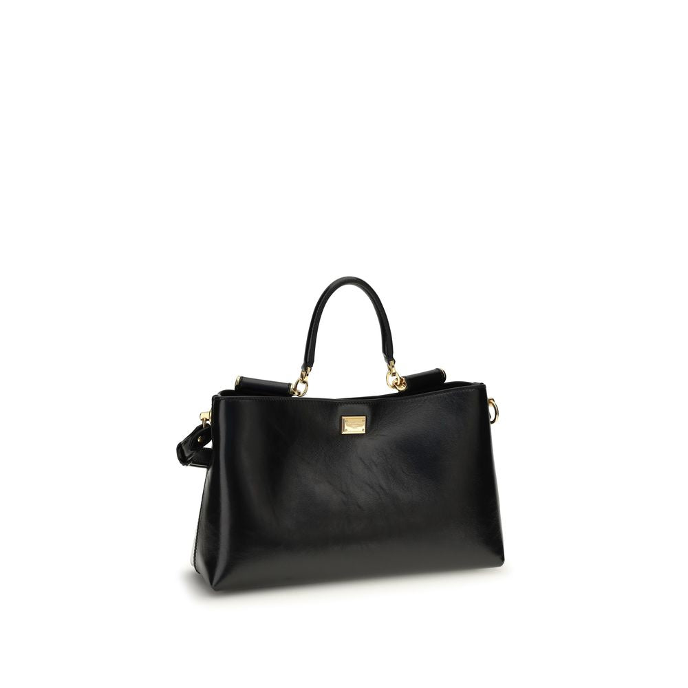 Dolce & Gabbana Black Calf Leather Bos Taurus Shoulder Bag Dolce & Gabbana