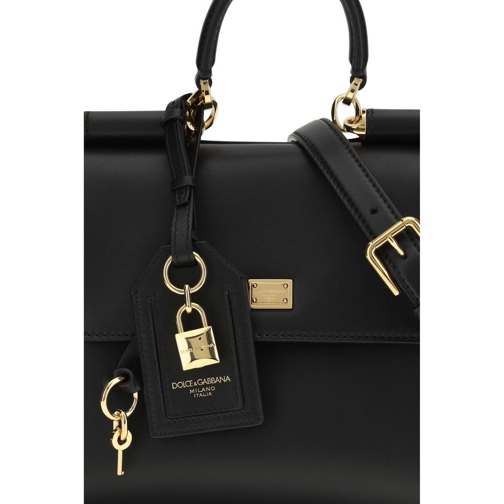 Dolce & Gabbana Black Calf Leather Bos Taurus Shoulder Bag Dolce & Gabbana