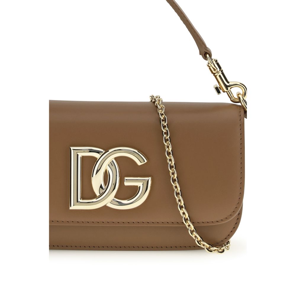 Dolce & Gabbana Brown Calf Leather Bos Taurus Handbag Dolce & Gabbana
