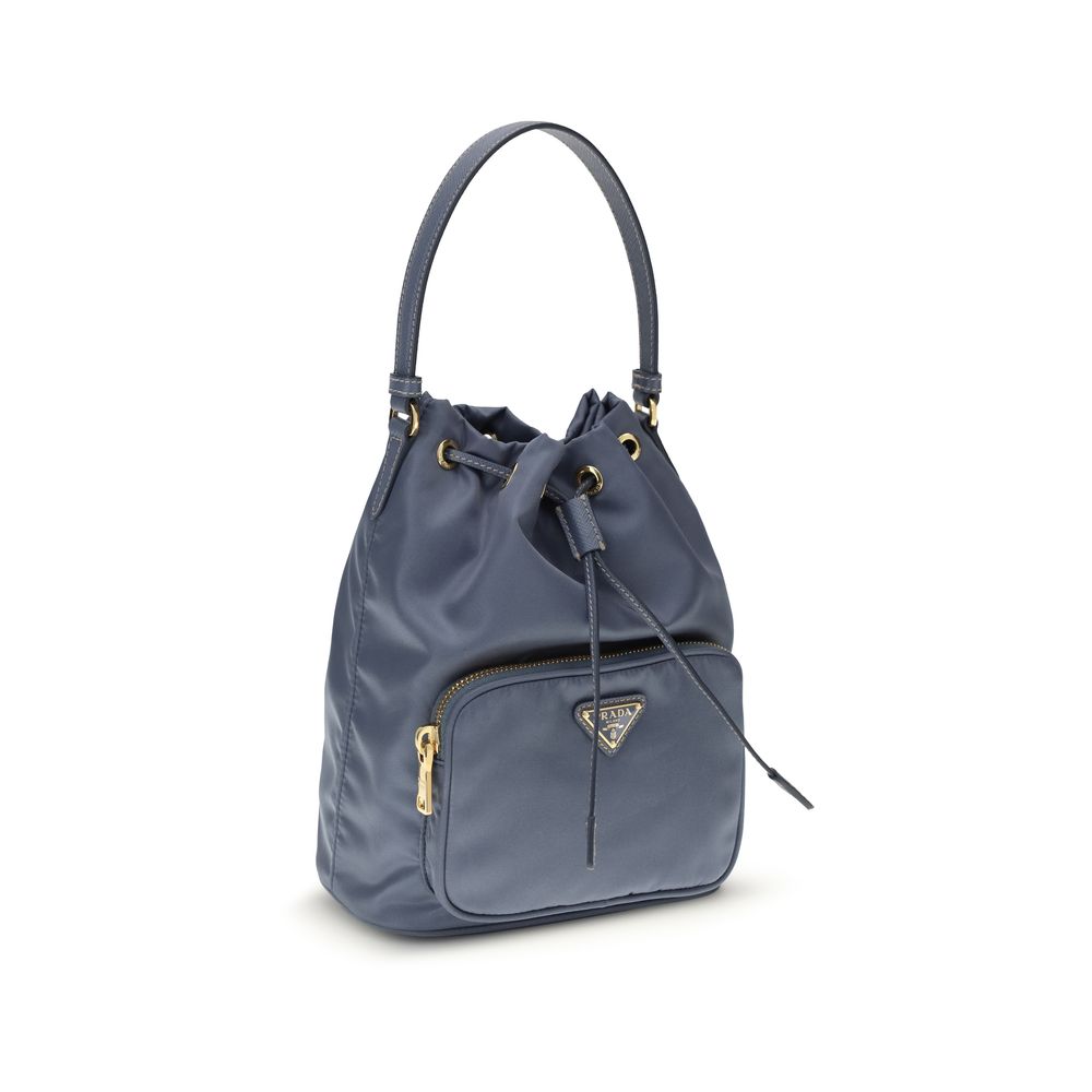 Prada Blue Polyamide Backet Bag Prada