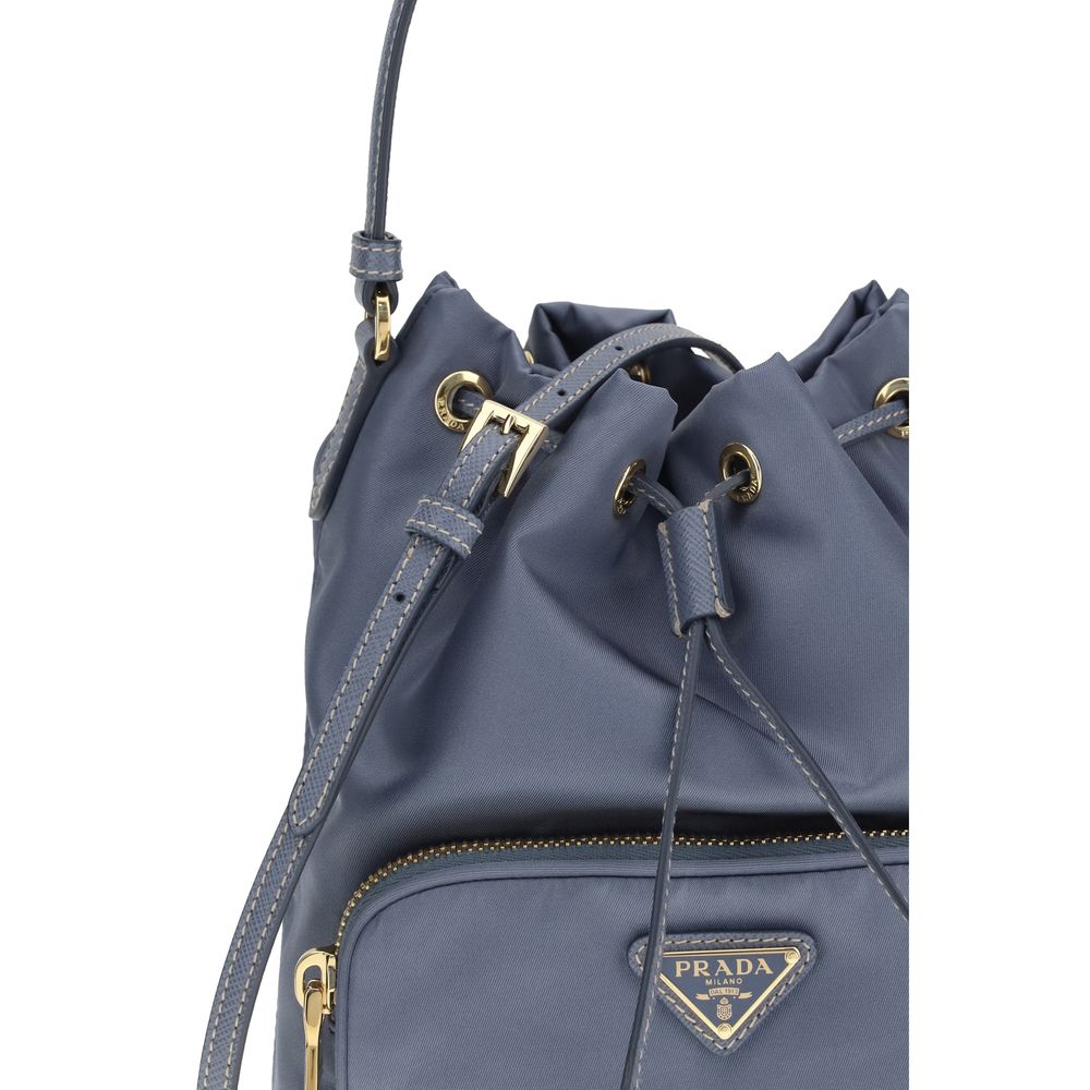 Prada Blue Polyamide Backet Bag Prada