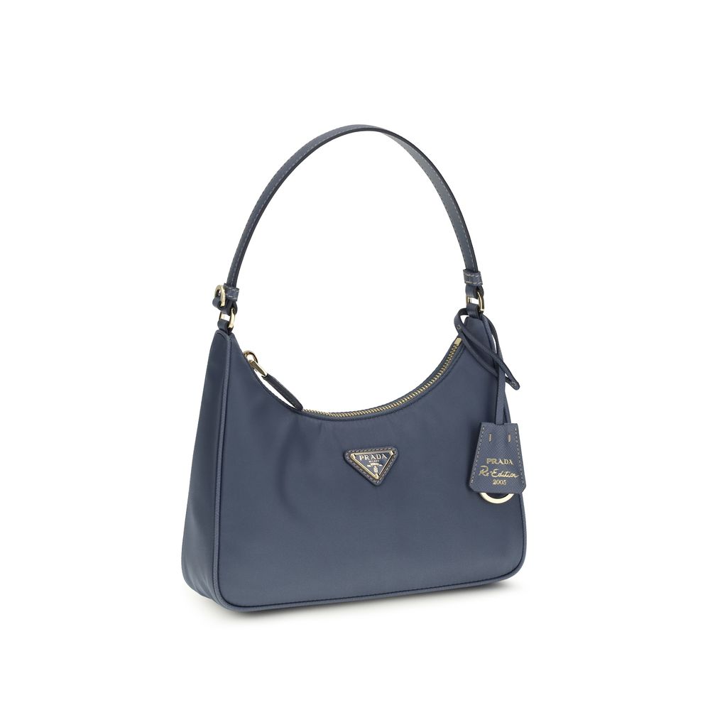 Prada Blue Recycled Polyamide Shoulder Bag Prada