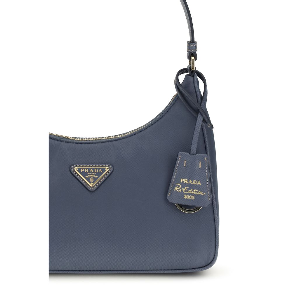 Prada Blue Recycled Polyamide Shoulder Bag Prada