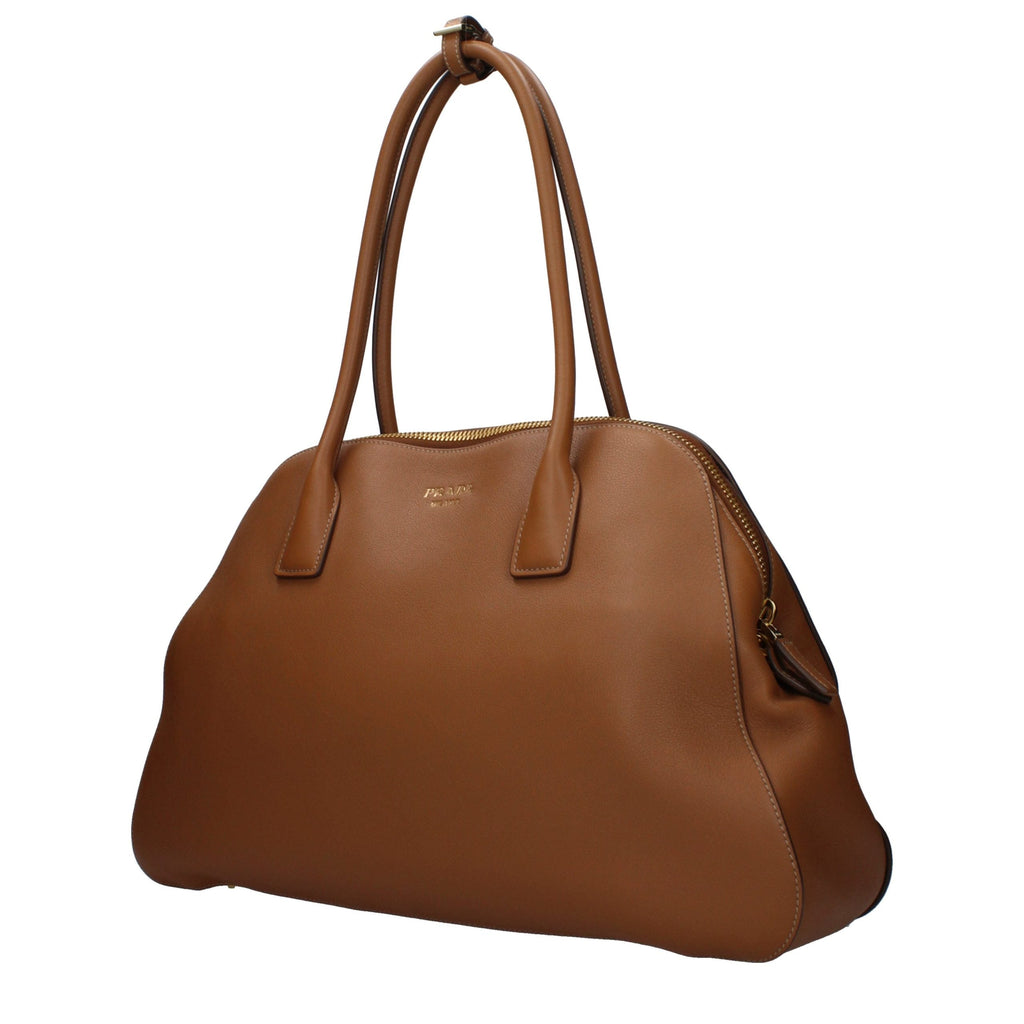 Prada Brown Leather Shoulder Bag Prada
