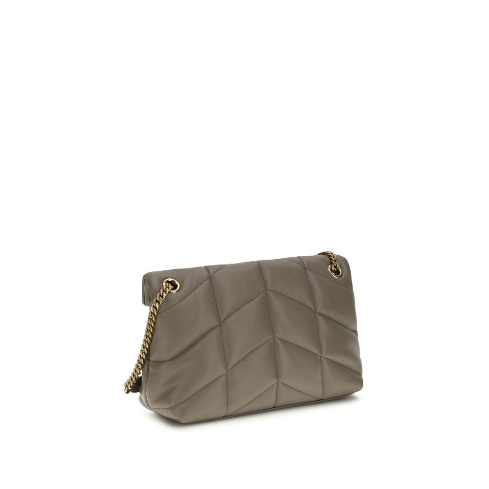 Saint Laurent Gray Lamb Leather Shoulder Bag Saint Laurent