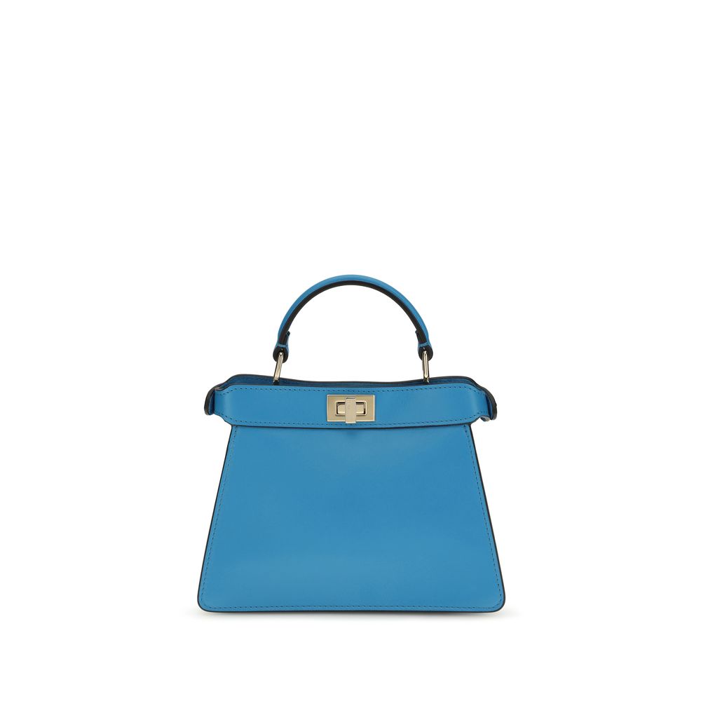 Fendi Blue Calf Leather Bos Taurus Handbag Fendi
