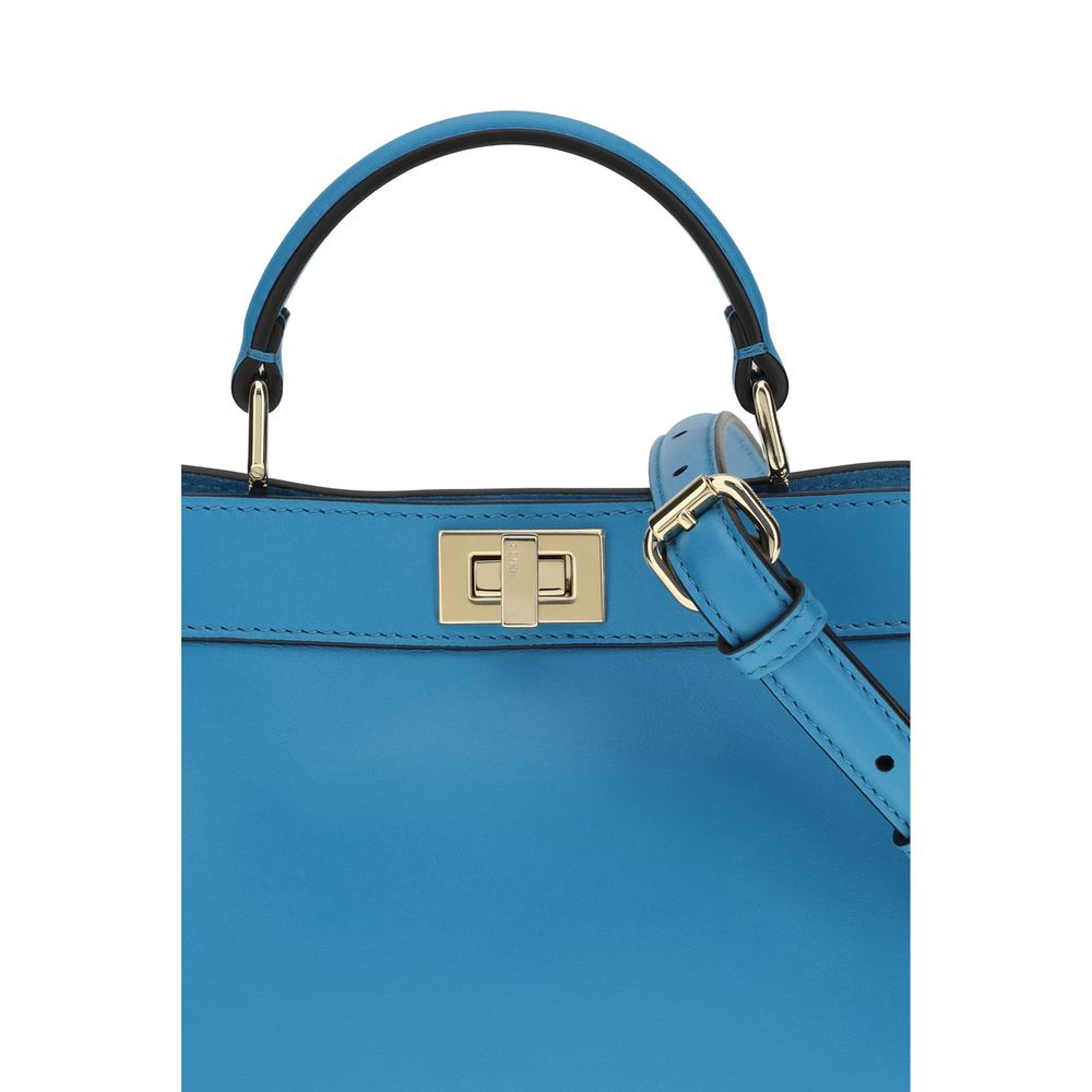 Fendi Blue Calf Leather Bos Taurus Handbag Fendi