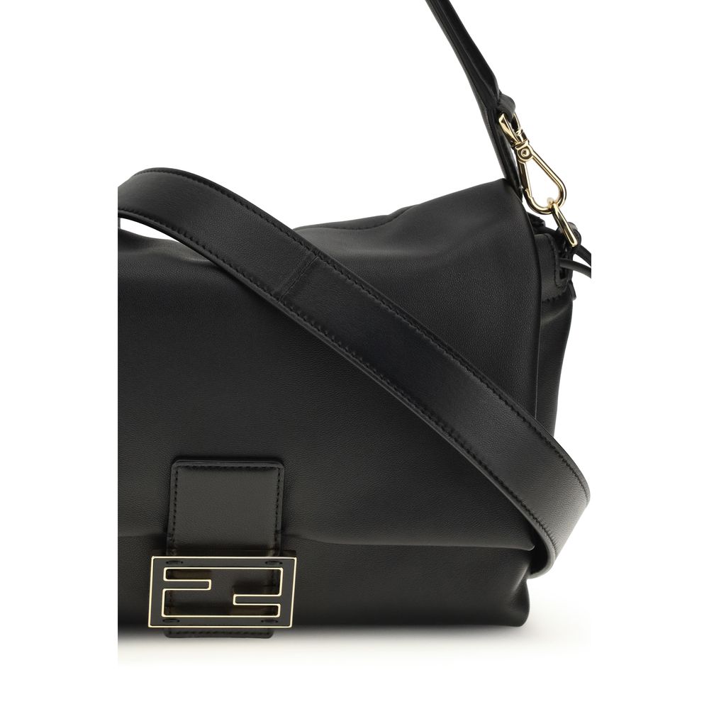 Fendi Black Lamb Ovis Aries Aries Shoulder Bag Fendi