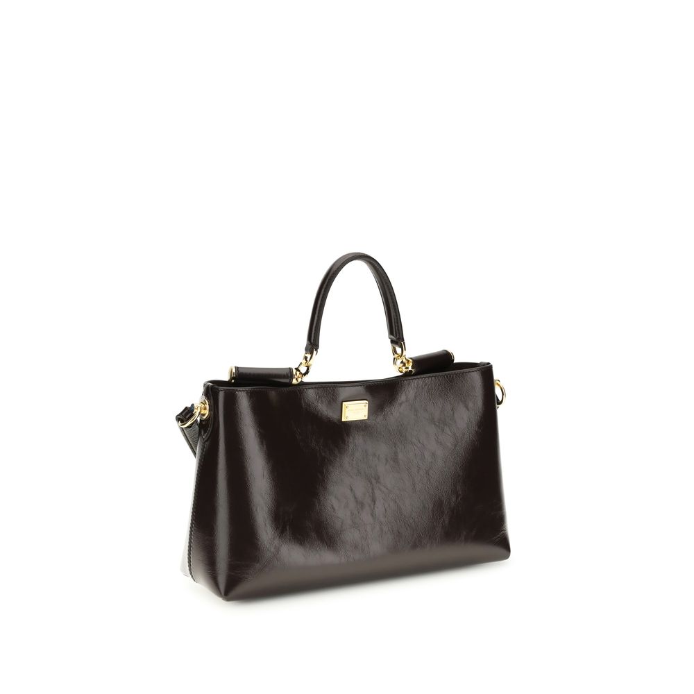 Dolce & Gabbana Brown Calf Leather Bos Taurus Shoulder Bag Dolce & Gabbana