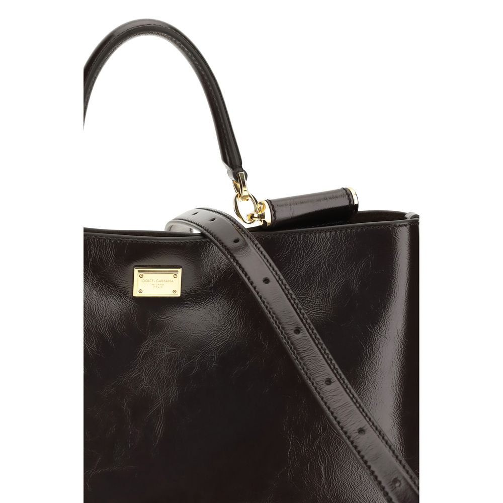 Dolce & Gabbana Brown Calf Leather Bos Taurus Shoulder Bag Dolce & Gabbana