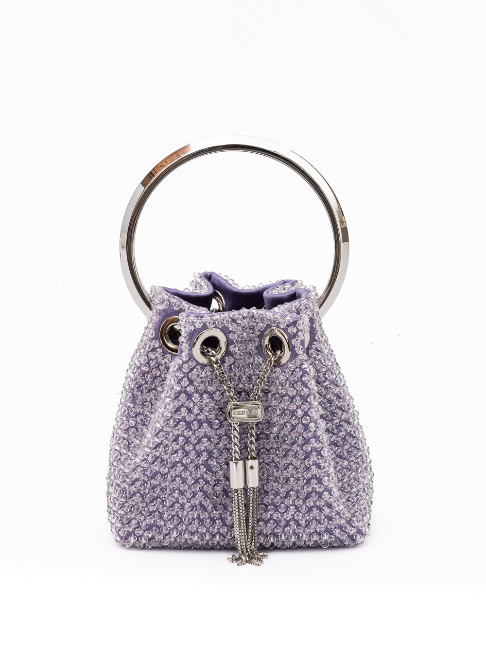 Jimmy Choo Light Purple Bon Bon Micro Crystals Bucket Jimmy Choo