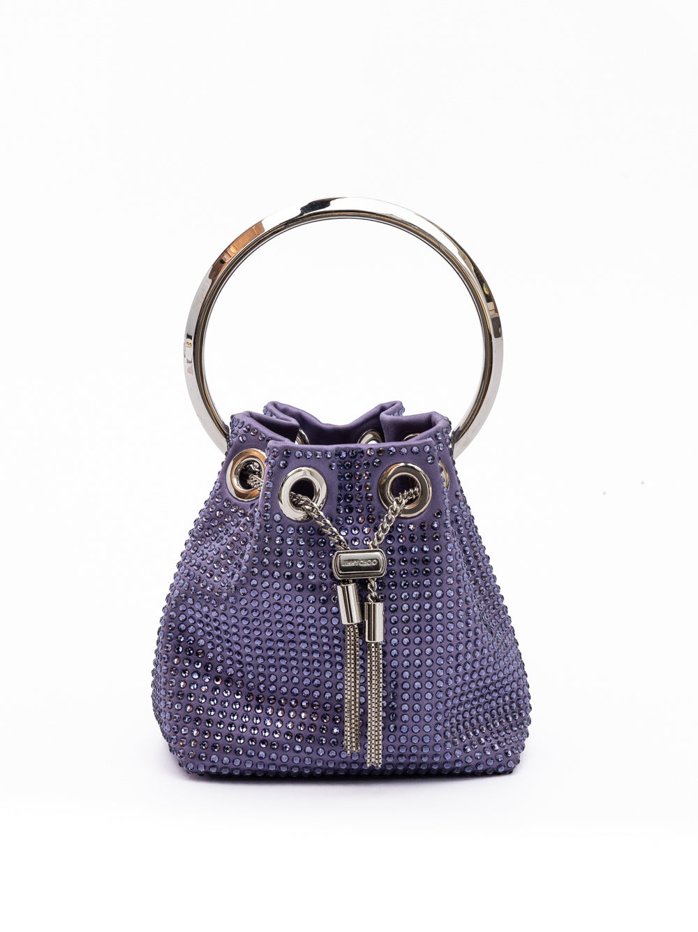Jimmy Choo Purple Bon Bon Micro Crystals Bucket Jimmy Choo