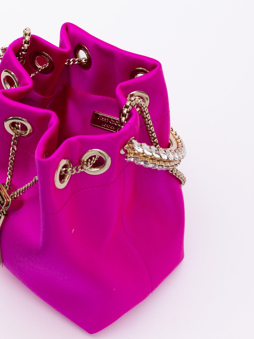 Jimmy Choo Fuchsia Bon Bon Satin Bucket Jimmy Choo