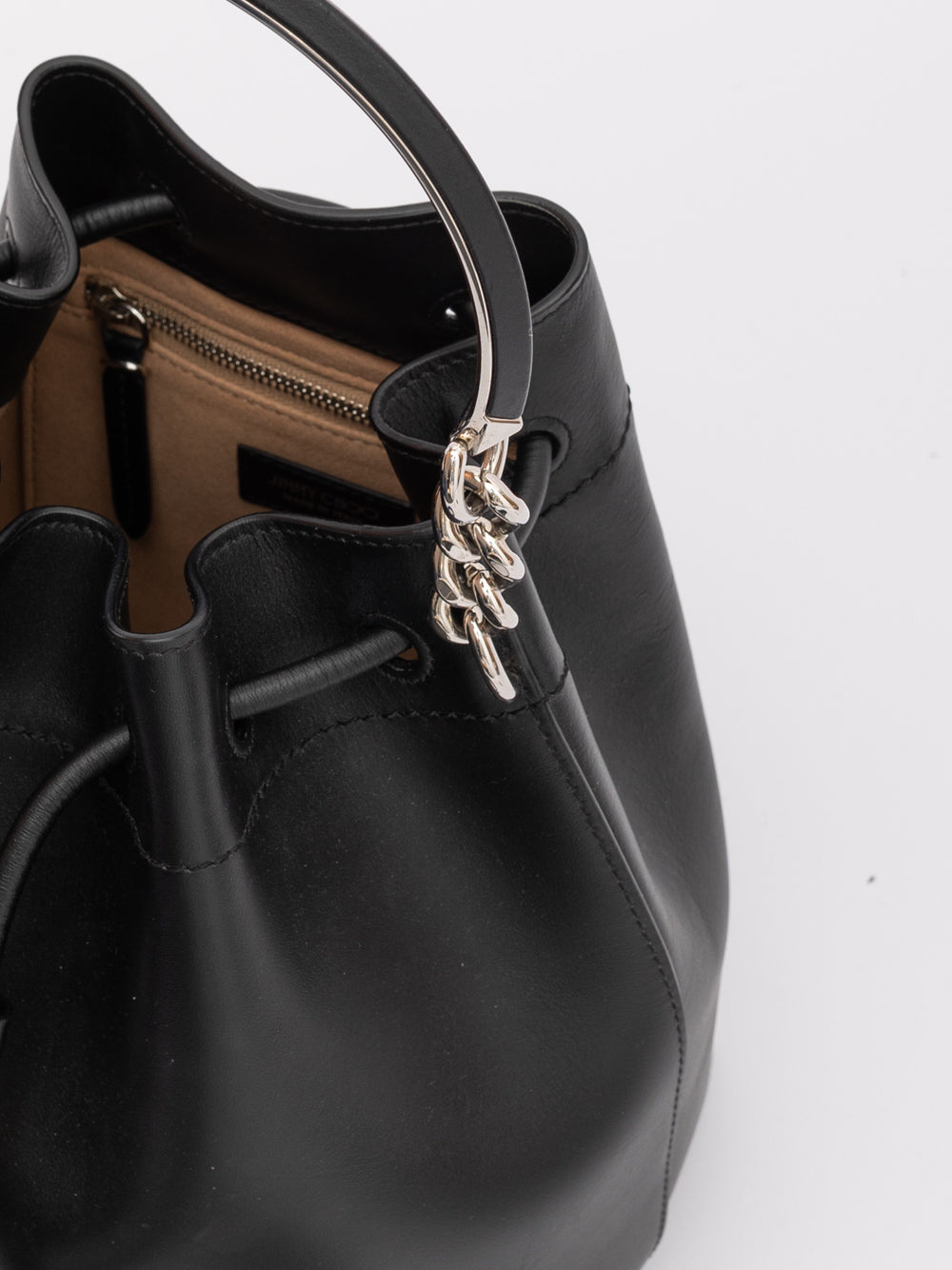 Jimmy Choo Black Bon Bon Leather Bucket Jimmy Choo