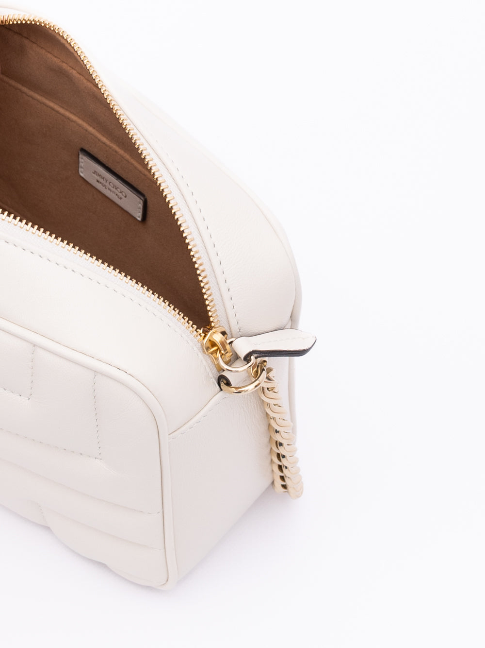 Jimmy Choo White Leather Avenue Camera Crossbody Bag Jimmy Choo