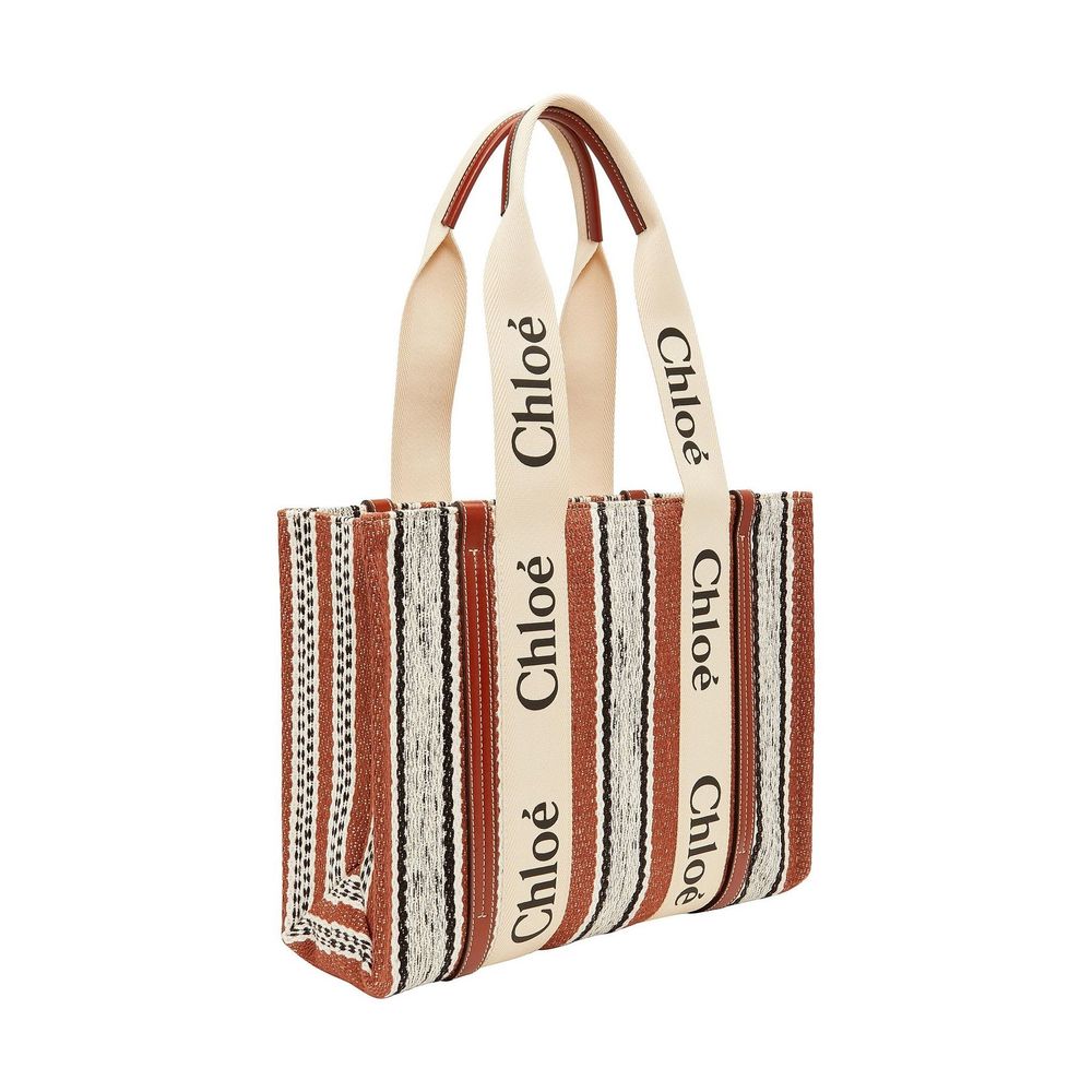 Chloé Brown Linen Tote Bag Chloé