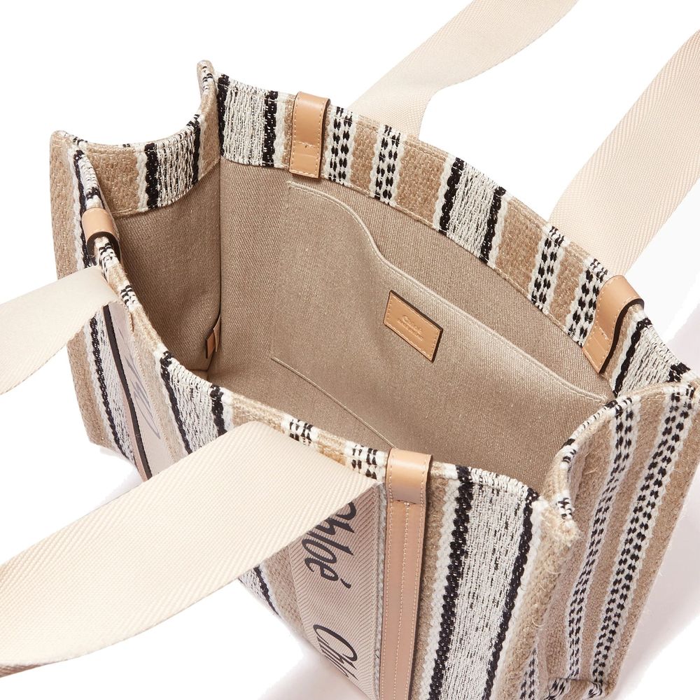 Chloé Beige Linen Tote Bag Chloé