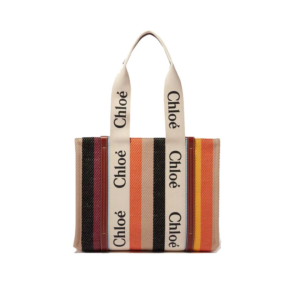 Chloé Beige Linen Tote Bag Chloé