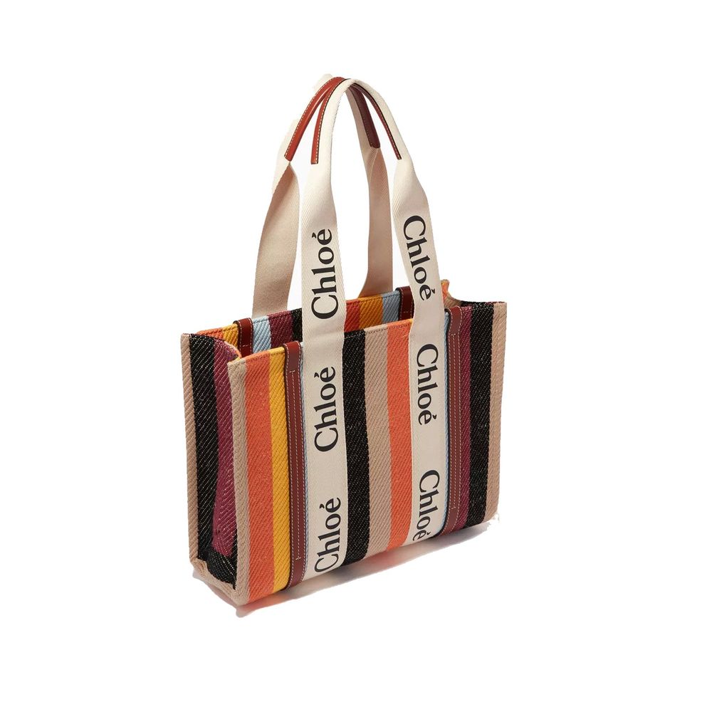 Chloé Beige Linen Tote Bag Chloé