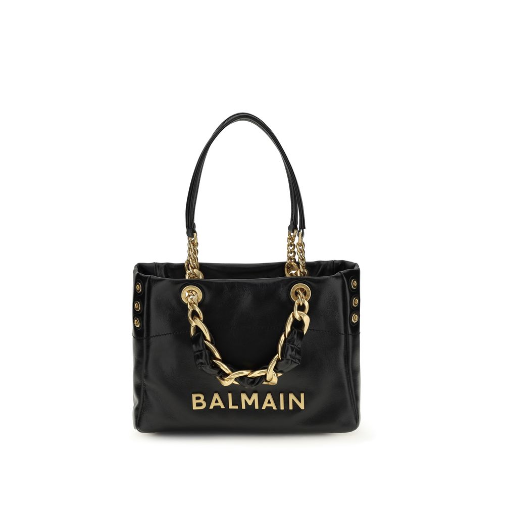 Balmain Black Calf Leather Bos Taurus Shoulder Bag Balmain