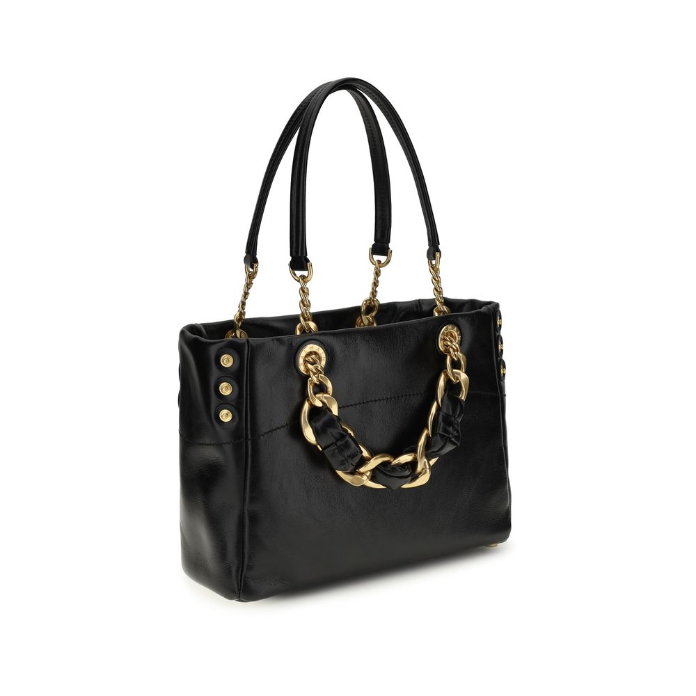 Balmain Black Calf Leather Bos Taurus Shoulder Bag Balmain