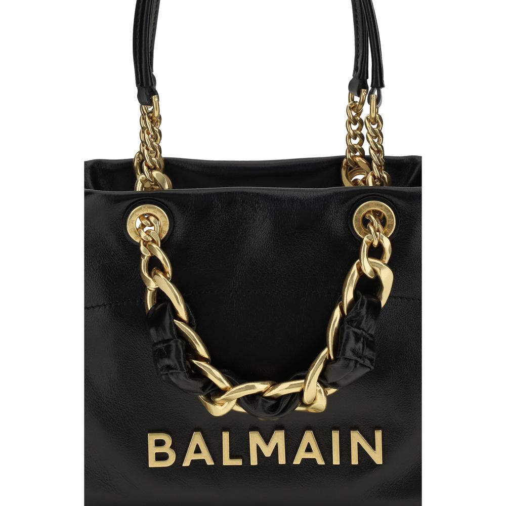 Balmain Black Calf Leather Bos Taurus Shoulder Bag Balmain