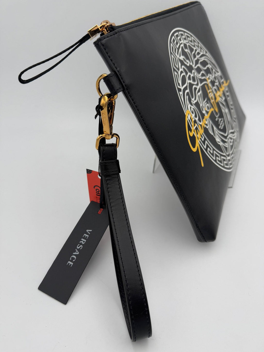 Versace VERSACE LA MEDUSA Signature Leather Clutch Versace