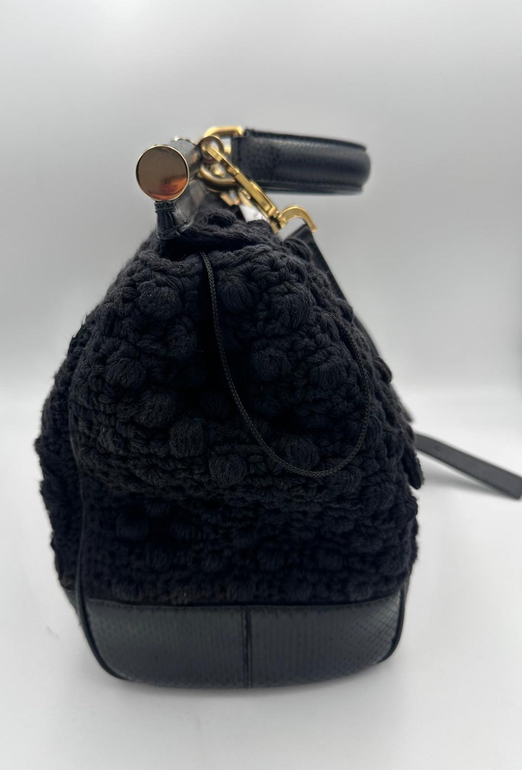 Dolce & Gabbana DOLCE & GABBANA Sicily Python and Macramé Handbag Dolce & Gabbana