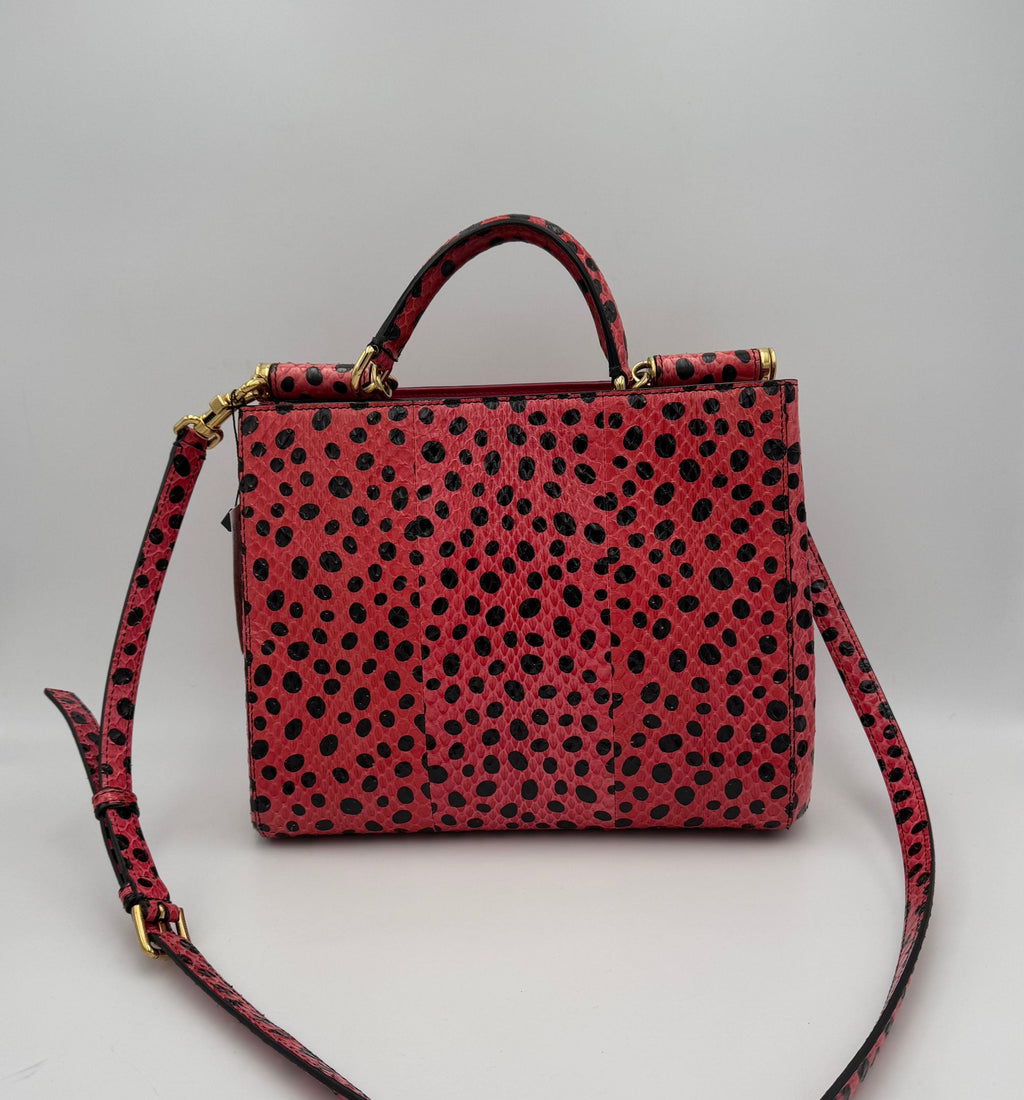 Dolce & Gabbana DOLCE & GABBANA Sicily in Reptile Skin Handbag Dolce & Gabbana