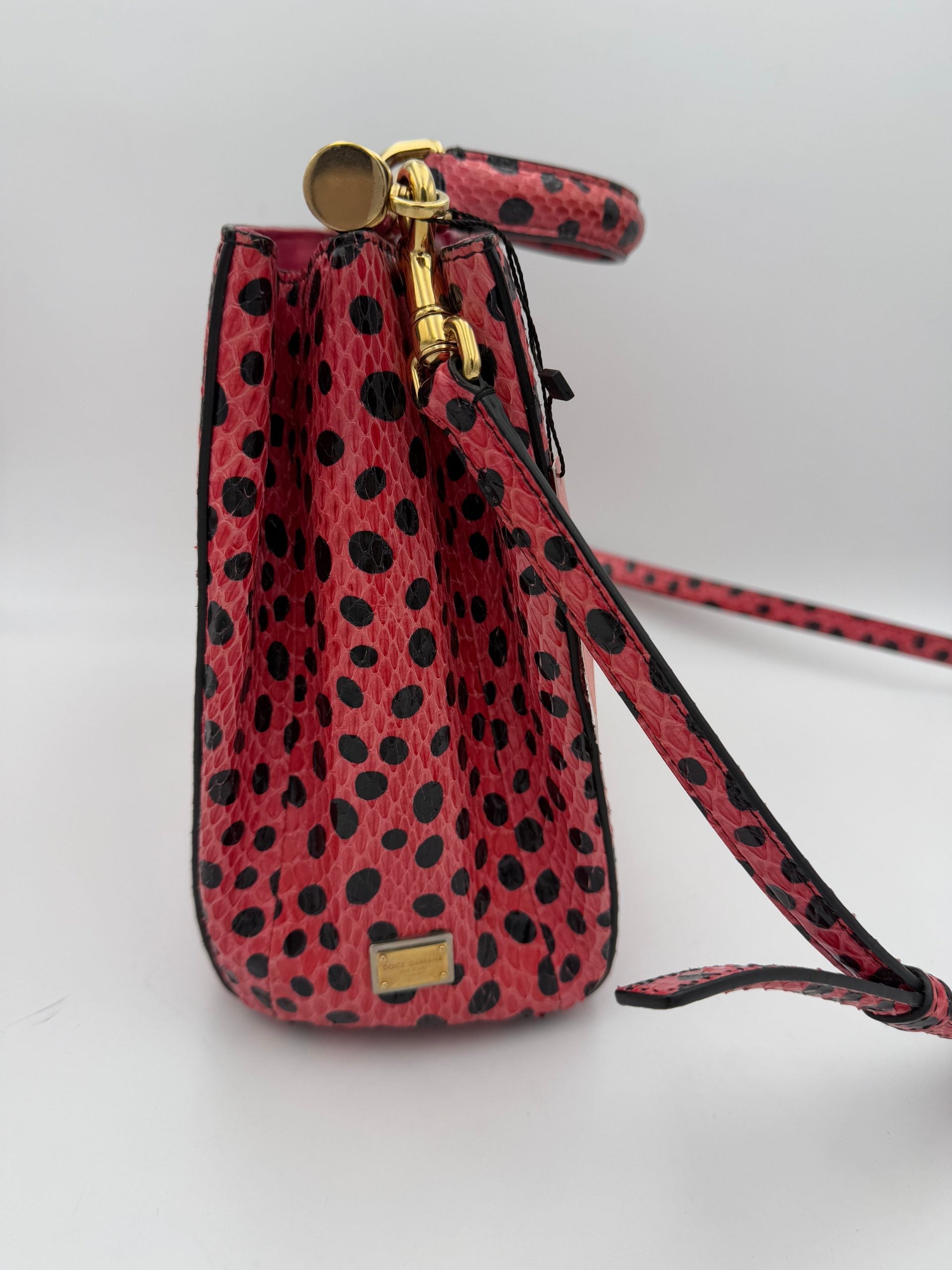Dolce & Gabbana DOLCE & GABBANA Sicily in Reptile Skin Handbag Dolce & Gabbana