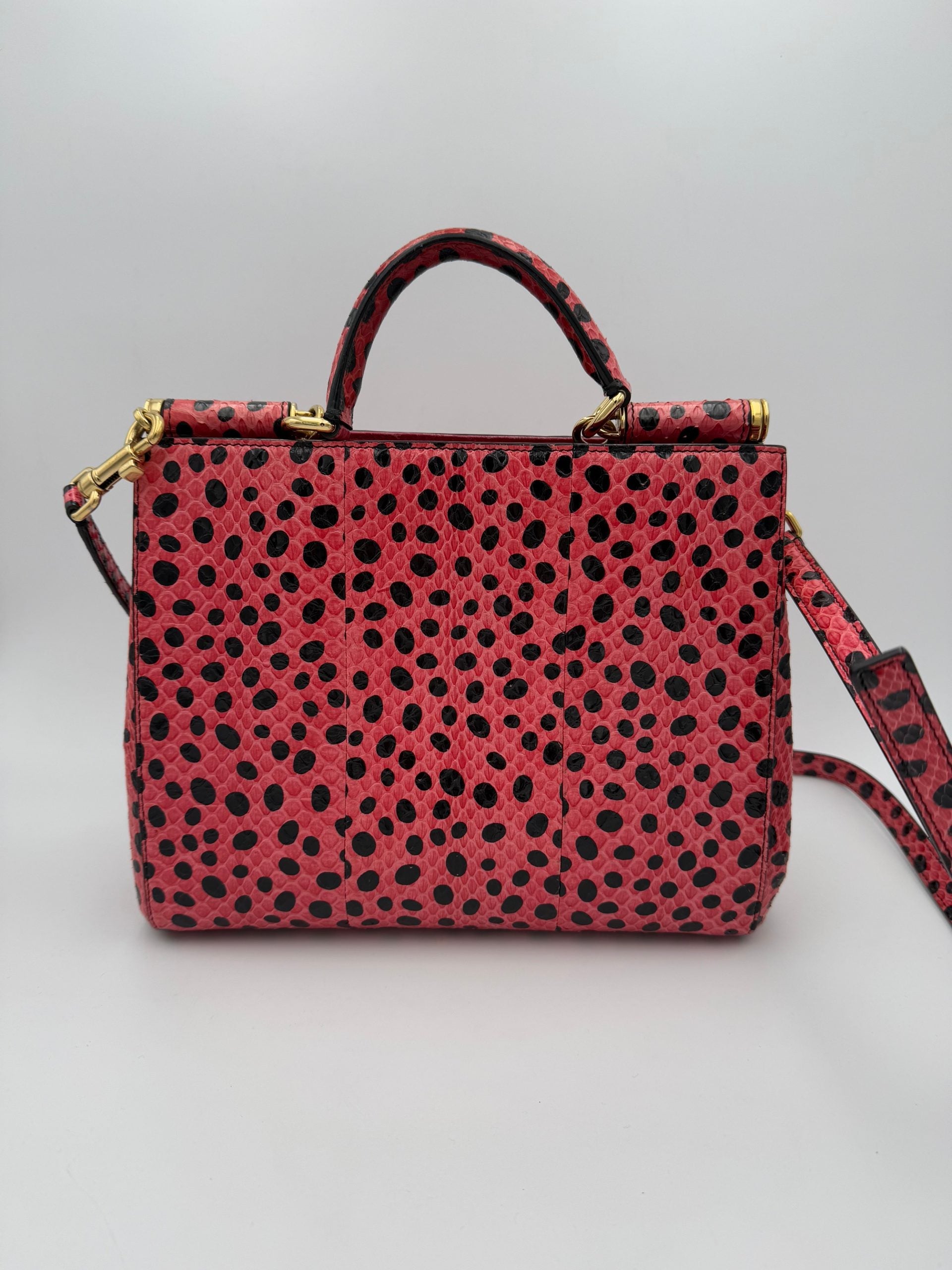 Dolce & Gabbana DOLCE & GABBANA Sicily in Reptile Skin Handbag Dolce & Gabbana