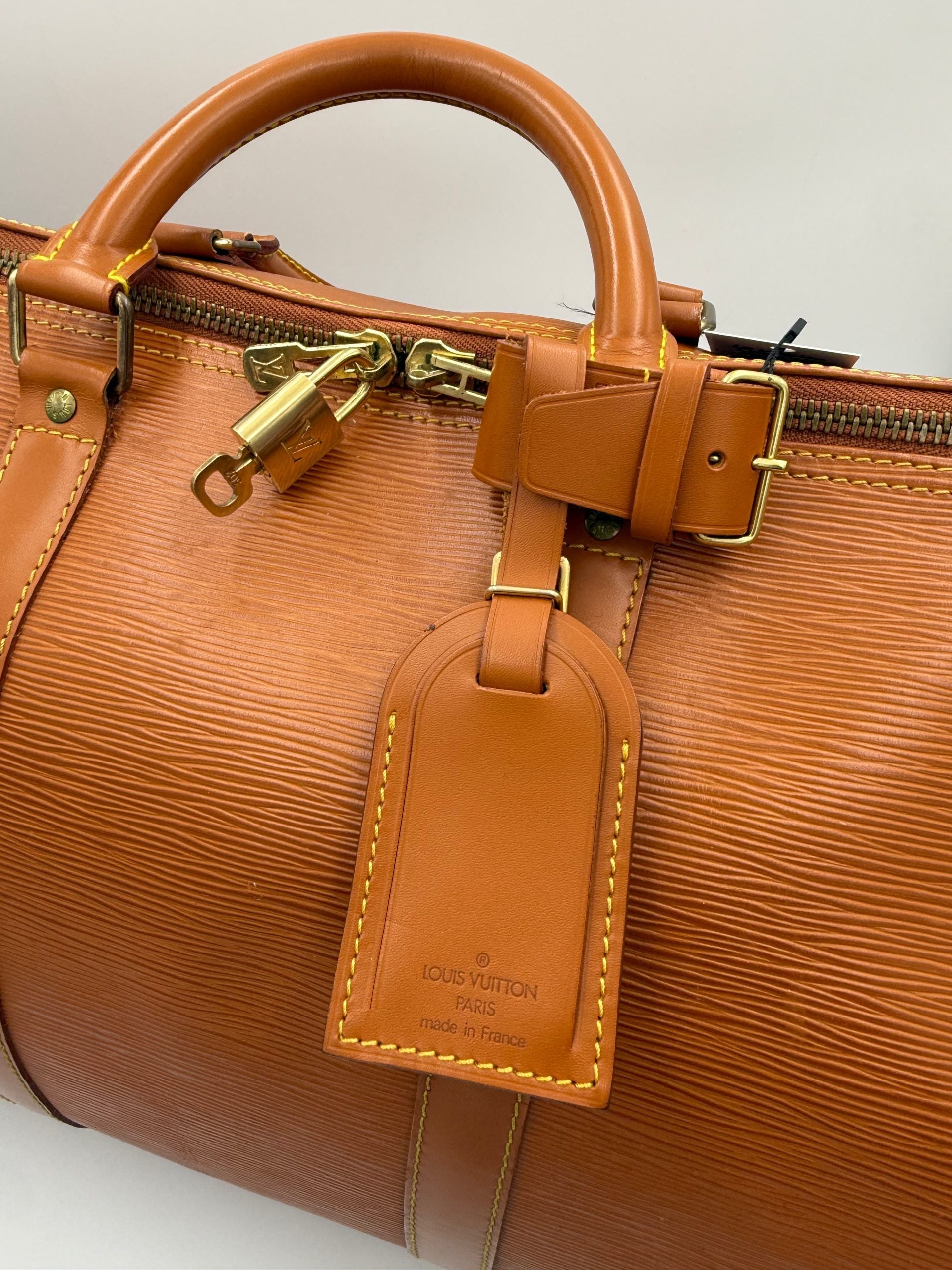 Louis Vuitton LOUIS VUITTON KEEPALL 50 in Brown EPI Leather Handbag Louis Vuitton