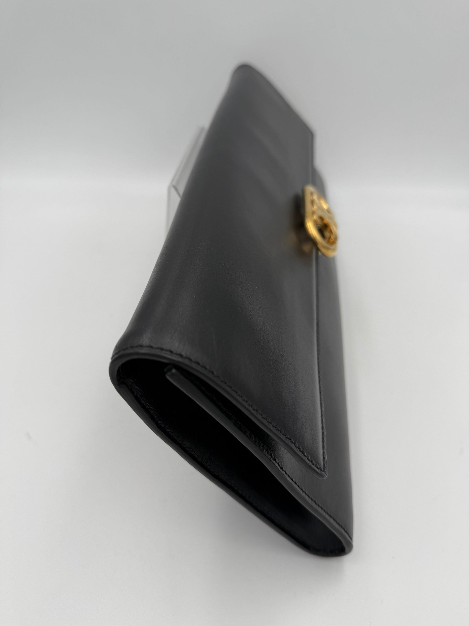 Celine CELINE TRIOMPHE Black Clutch Celine