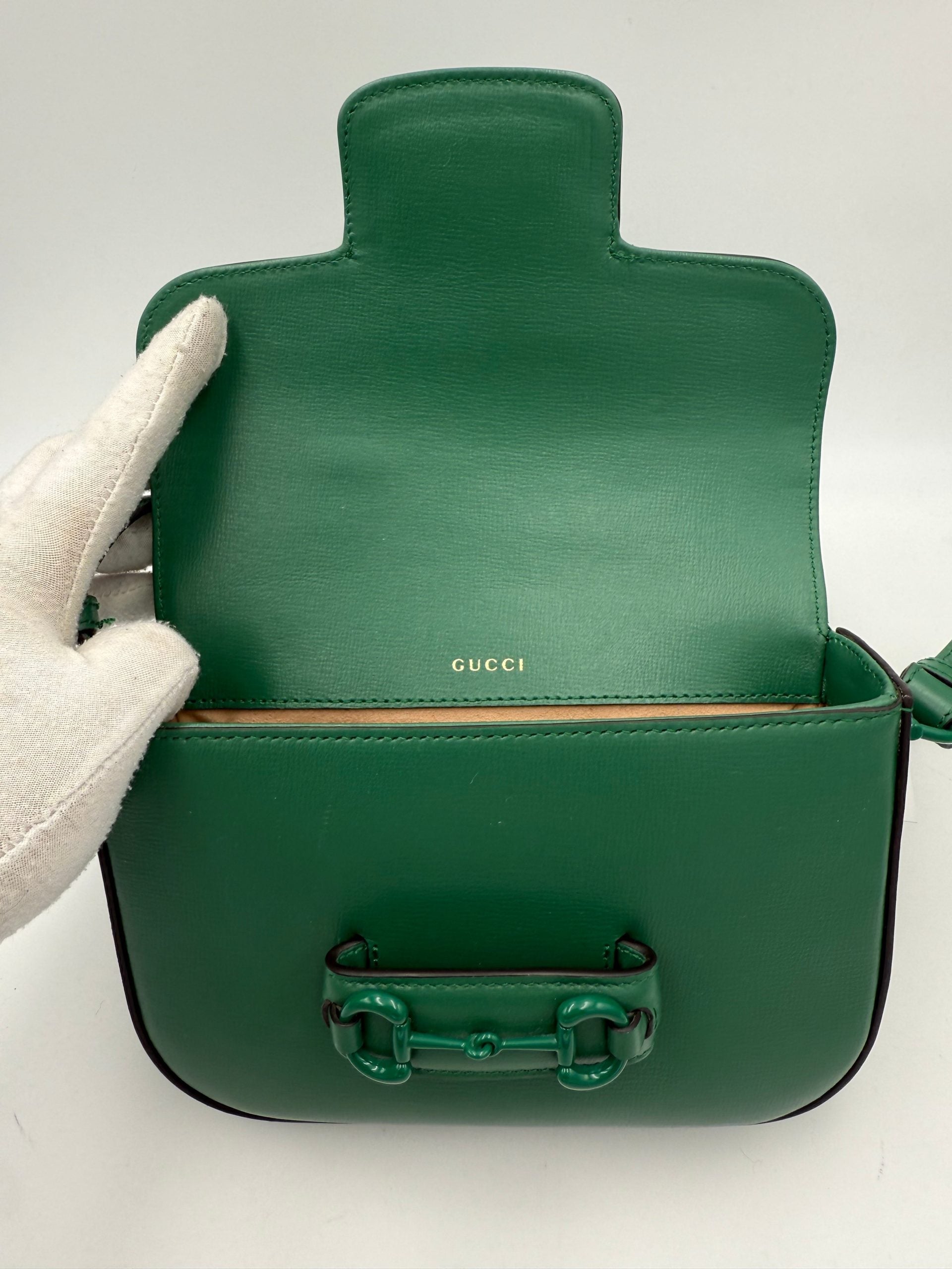 Gucci GUCCI HORSEBIT 1955 Emerald Handbag Gucci
