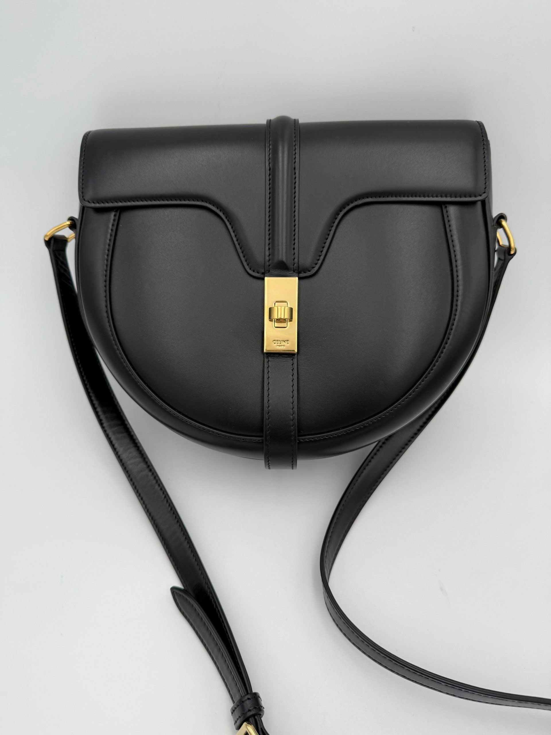Celine CELINE Sac 16 Besace Black Large Bag Celine