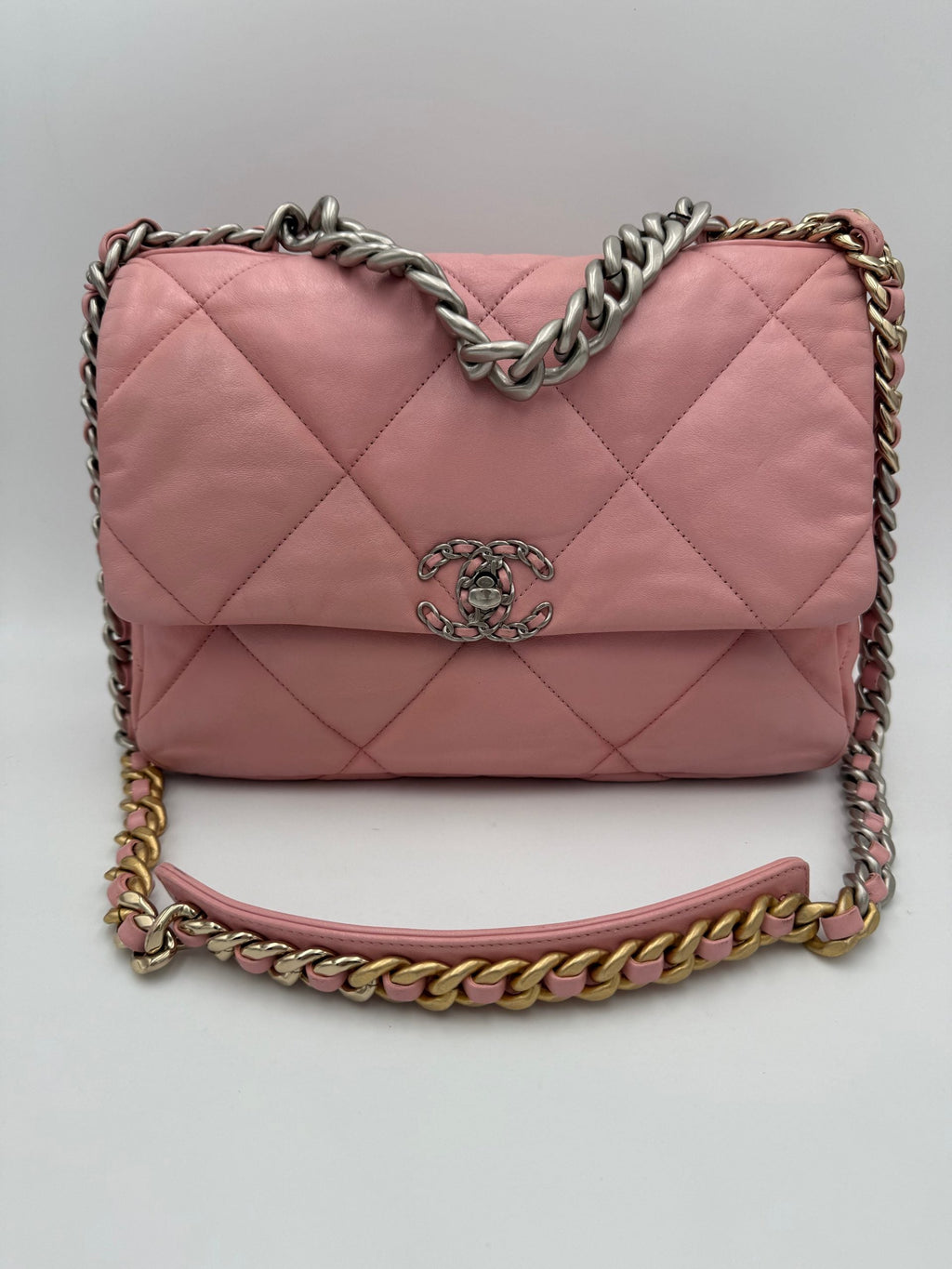 Chanel CHANEL 19 Medium Pink Handbag Chanel