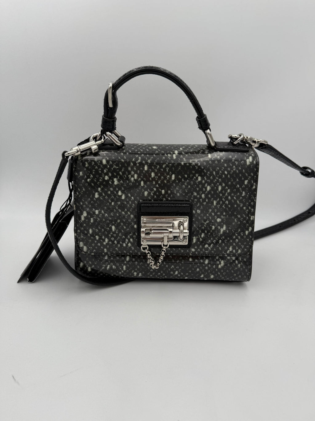Dolce & Gabbana DOLCE & GABBANA Monica Python and Patent Handbag Dolce & Gabbana