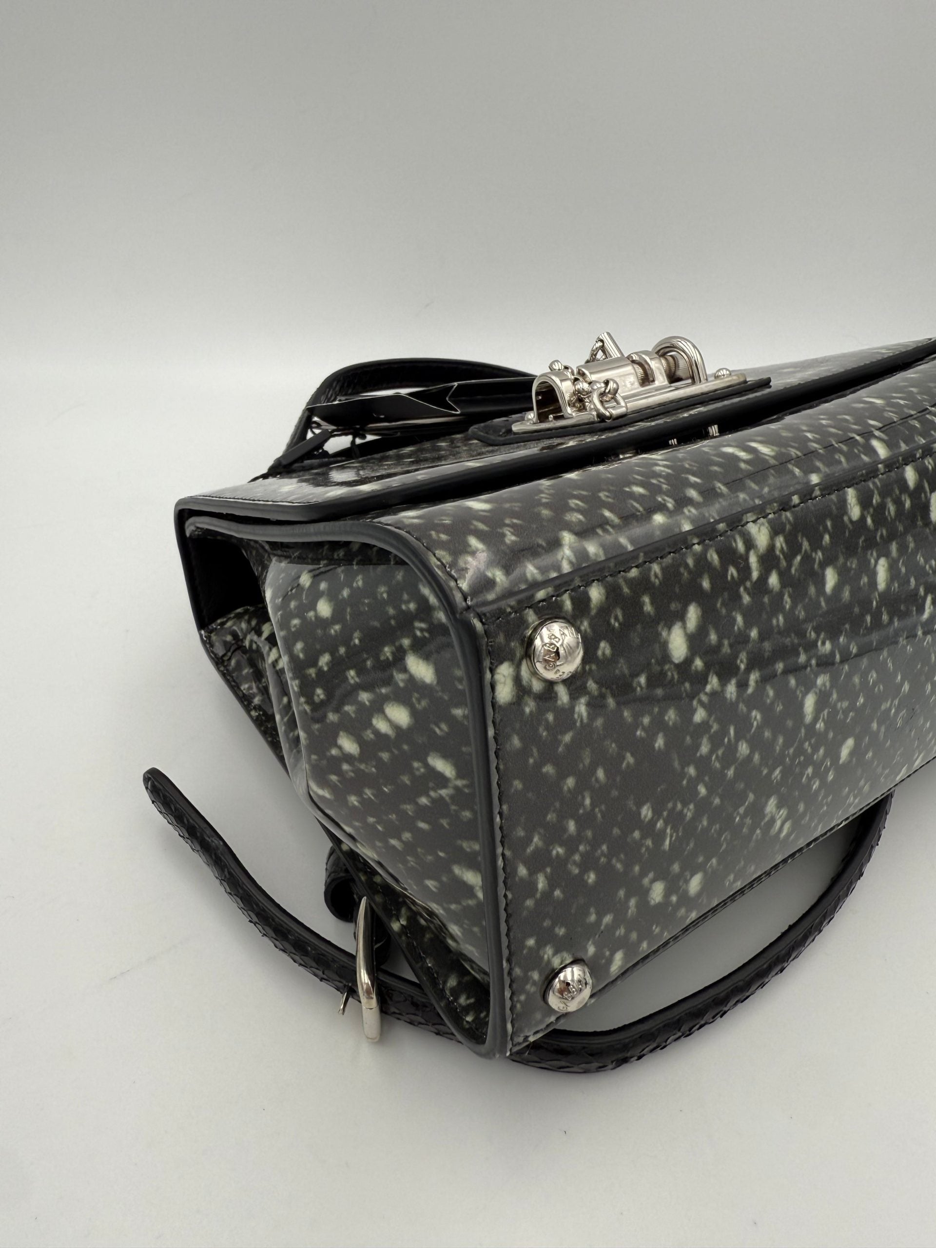 Dolce & Gabbana DOLCE & GABBANA Monica Python and Patent Handbag Dolce & Gabbana