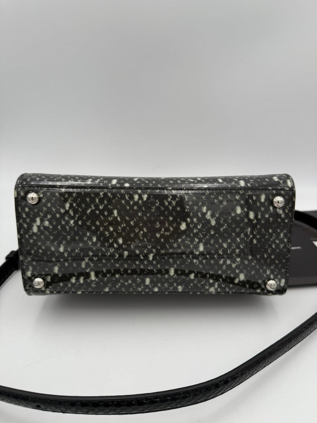 Dolce & Gabbana DOLCE & GABBANA Monica Python and Patent Handbag Dolce & Gabbana