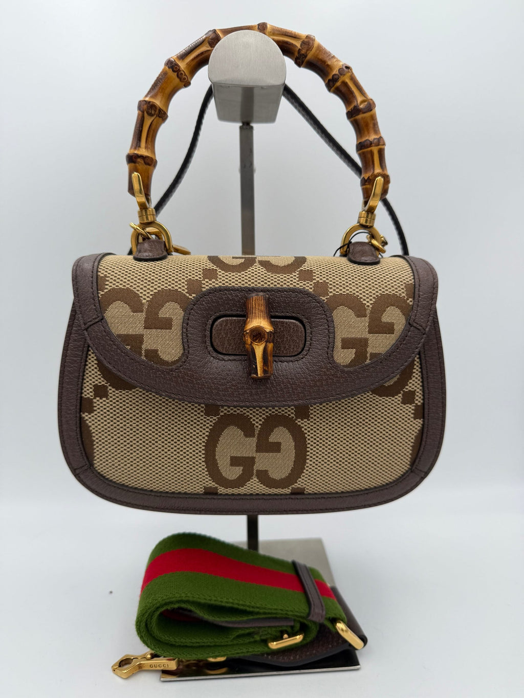 Gucci GUCCI BAMBOO 1947 GG Canvas Handbag Gucci