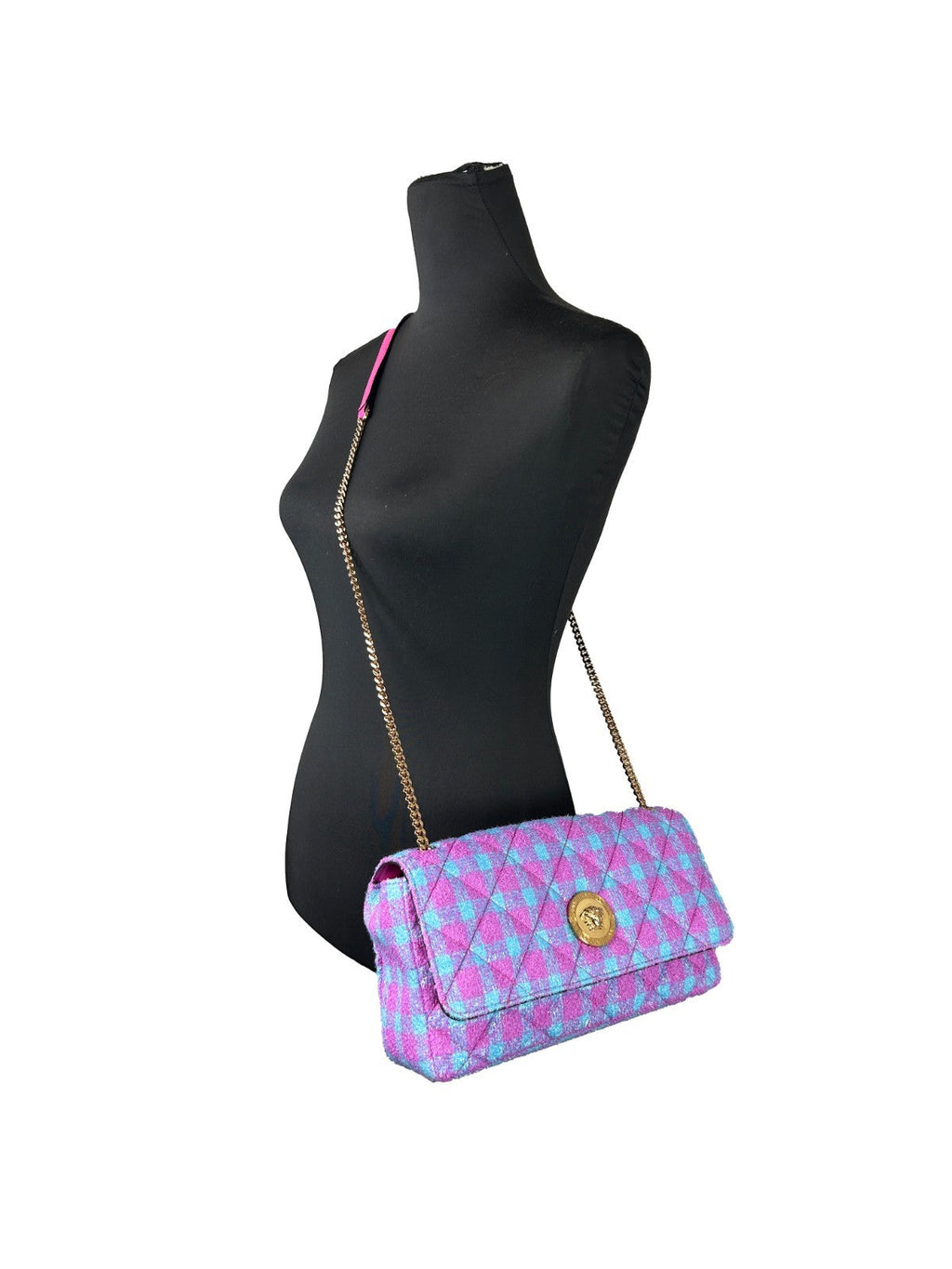 Versace Wool Lurex Medium Shoulder Crossbody Bag Versace