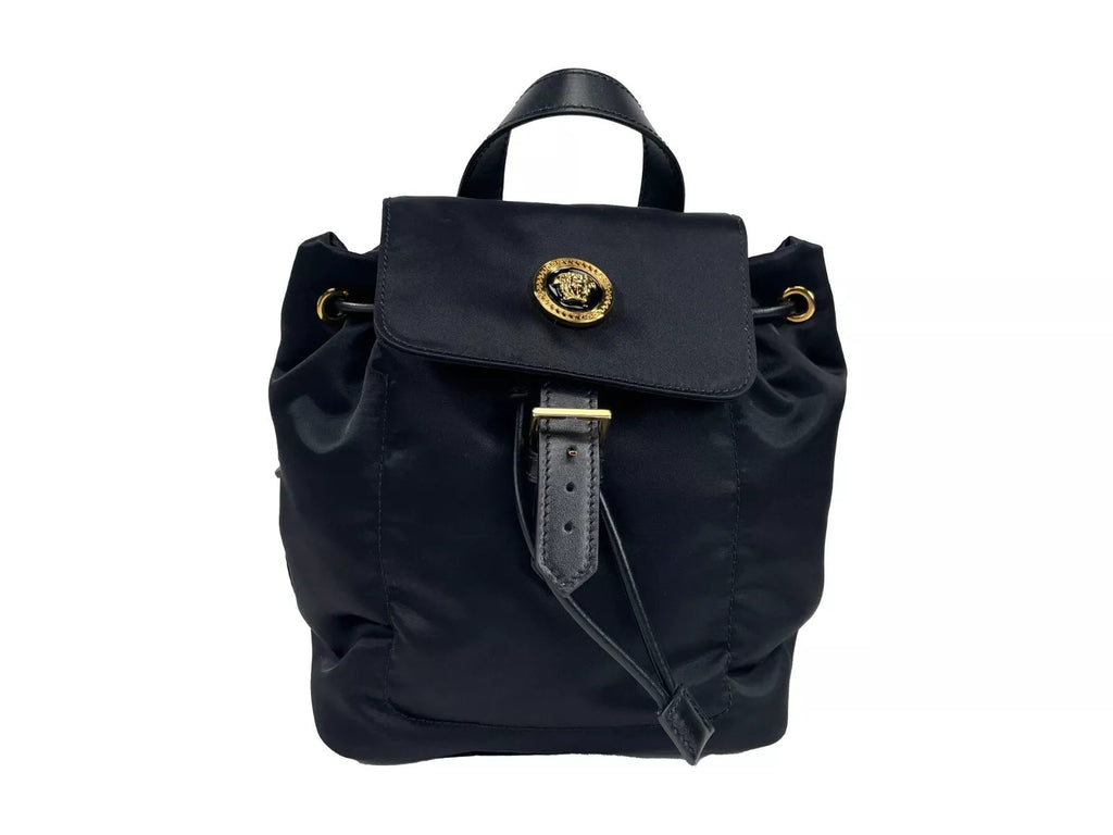 Versace Mini Nylon Medusa Drawstring Backpack Bag Versace