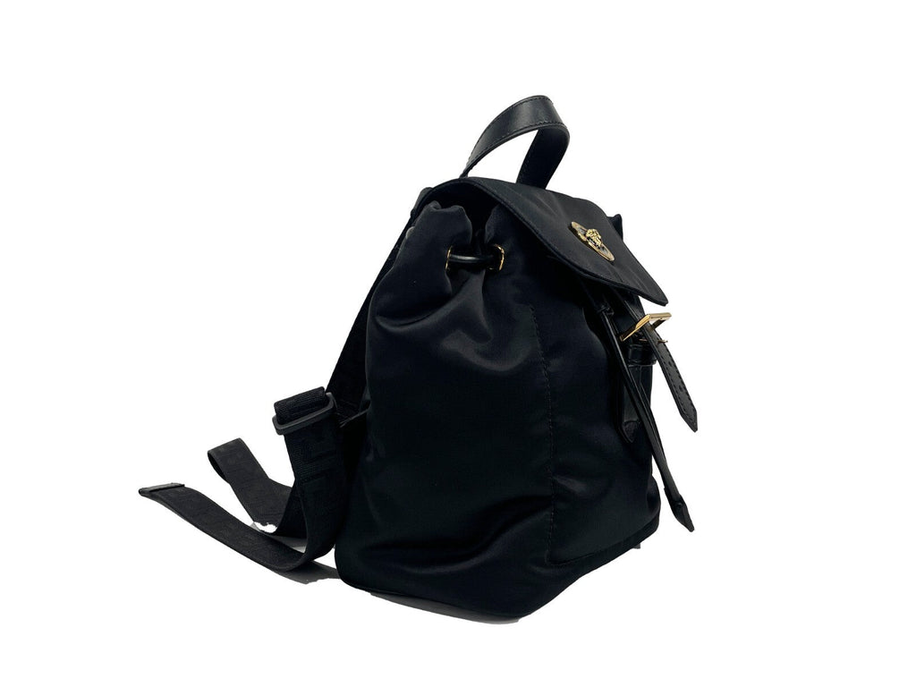 Versace Mini Nylon Medusa Drawstring Backpack Bag Versace